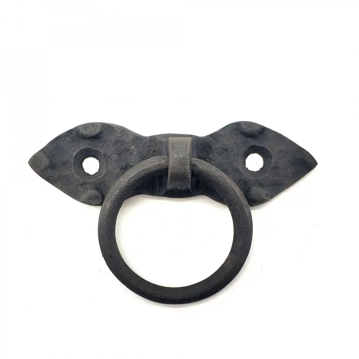 BUĞZ Antika Tarz Dekoratif Pirinç Yaprak Mobilya Kulbu, Kapı Kilit Halkası - 80 Mm, Oksit