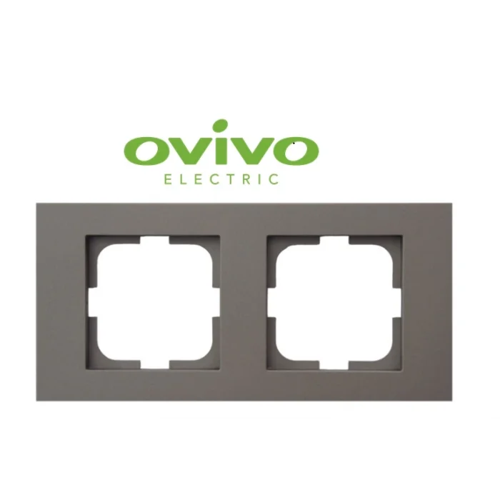  Antrasit İkili Çerçeve Grano - Priz ve Anahtar İçin Uyumlu Çerçeve