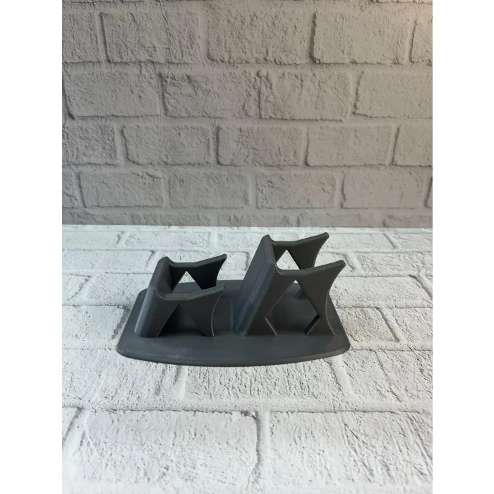 BUĞZ Antrasit İkili Gamepad Tutucu 7x18 cm Masa ve Raf Düzeni - Lisinya