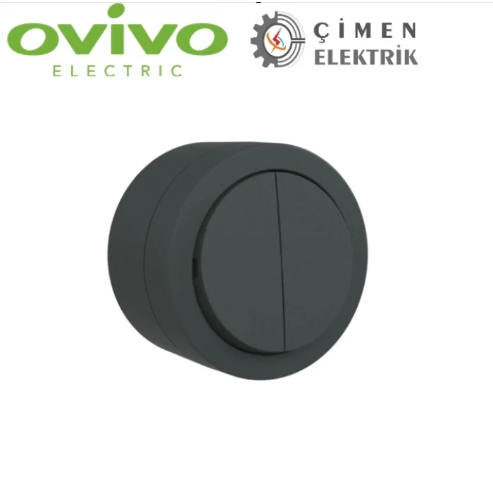  Antrasit Komutatör Anahtar Sıva Üstü - Elektrik Tesisat Anahtarı