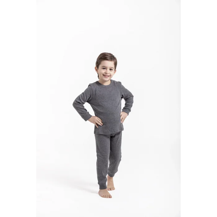 BUĞZ Antrasit Termal Çocuk İçlik Takım Unisex OC0052