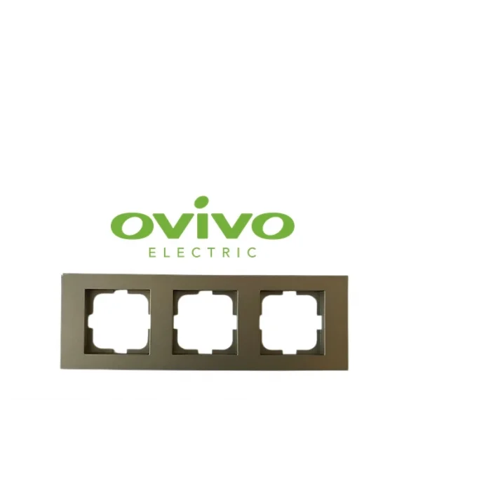  Antrasit Üçlü Çerçeve Grano - Priz ve Anahtar İçin Uyumlu Çerçeve