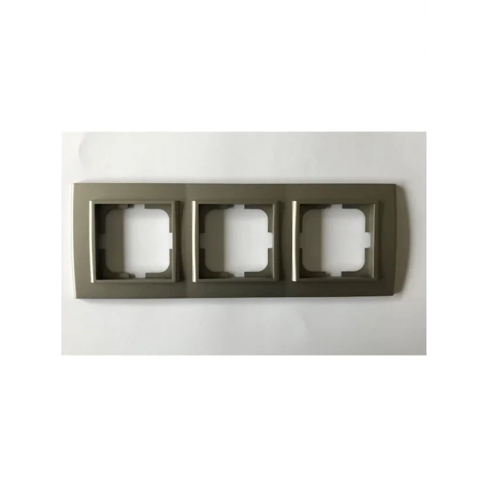  Antrasit Üçlü Çerçeve - Priz ve Anahtar İçin Uyumlu Çerçeve