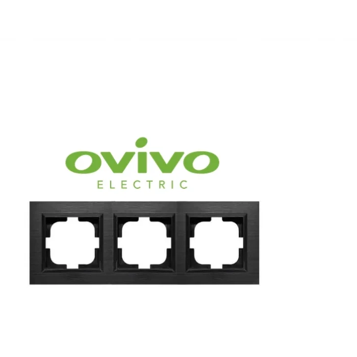  Antrasit Üçlü Çerçeve Quantum - Priz ve Anahtar İçin Uyumlu Çerçeve