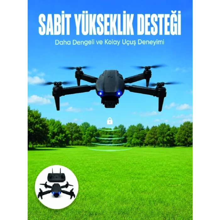 BUĞZ APP Kontrollü Mini Drone 4K HD Kamera, 360° Takla ve Katlanabilir Tasarım