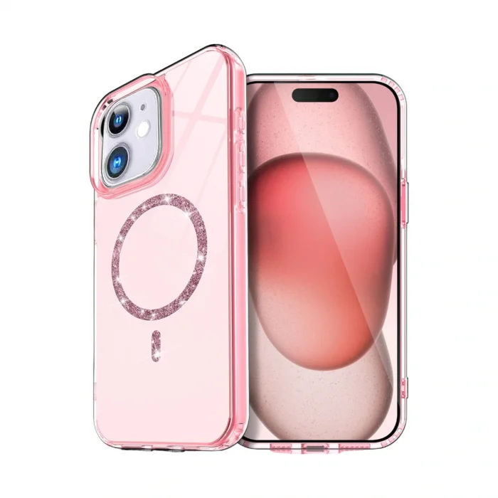 BUĞZ İphone 11 Live Diamond Magsafe Kapak - Pembe
