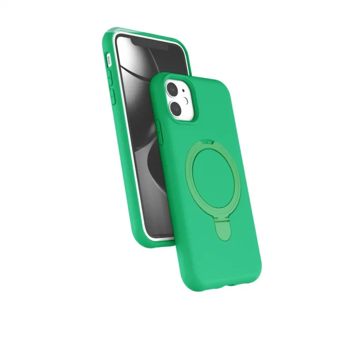 BUĞZ İphone 11 Regal Magsafe Standlı Kapak - Yeşil