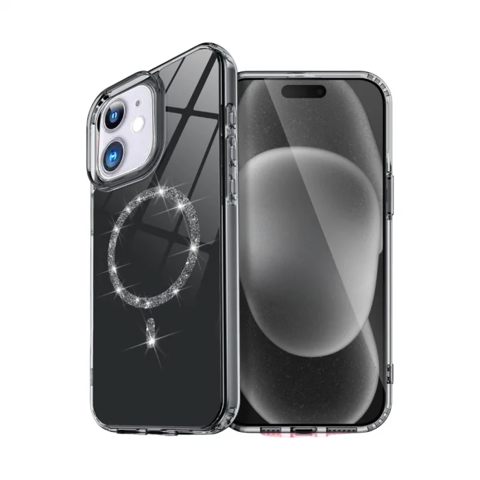 BUĞZ İphone 12 Live Diamond Magsafe Kapak - Siyah