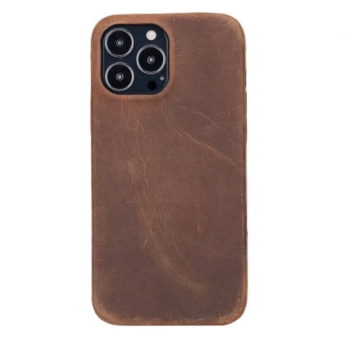  Apple iPhone 13 Pro Max Uyumlu Deri Arka Kapak ROCK G2