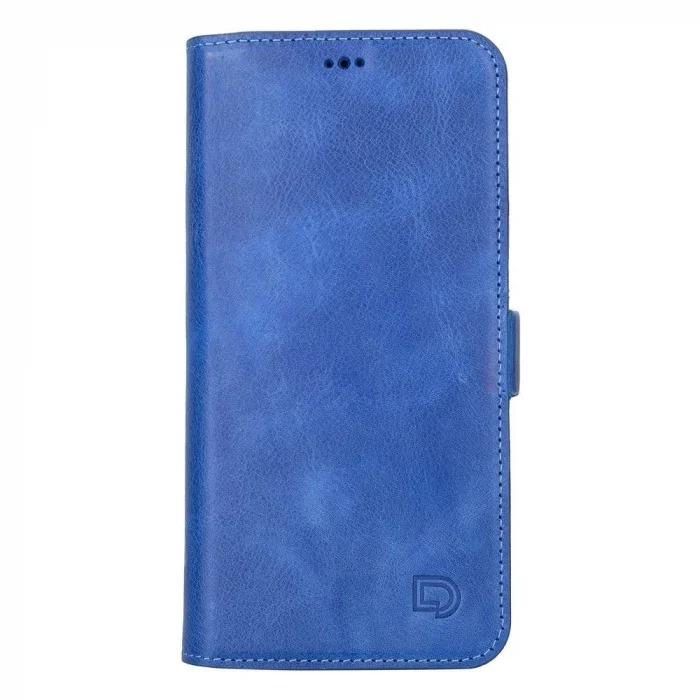  Apple iPhone 13 Pro Max Uyumlu Deri Cüzdanlı Kılıf Okyanus Mavi