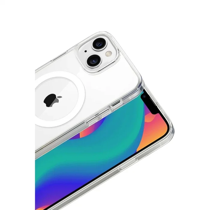 BUĞZ İphone 14 Combo Sert Şeffaf Magsafe Kapak - Şeffaf