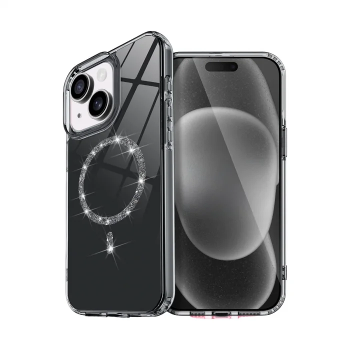 BUĞZ İphone 14 Live Diamond Magsafe Kapak - Siyah