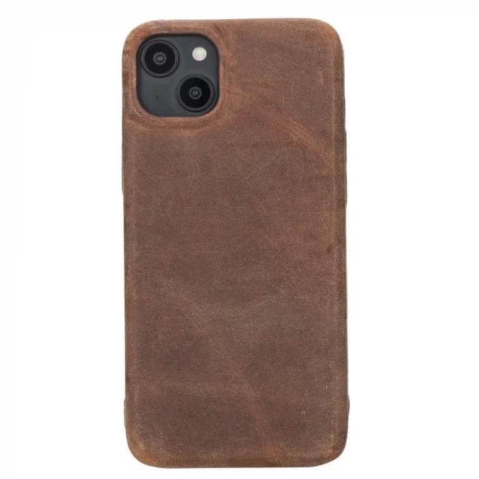  Apple iPhone 14 Plus Uyumlu Deri Arka Kapak ROCK G2