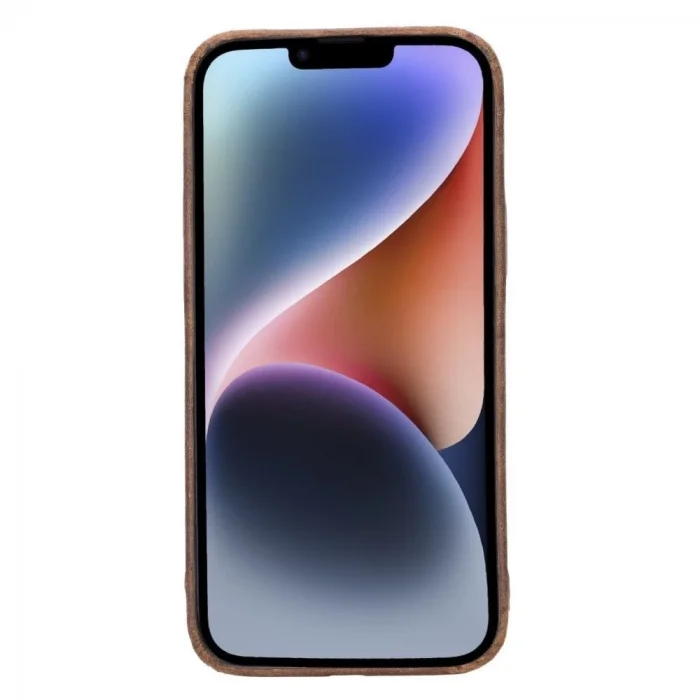  Apple iPhone 14 Plus Uyumlu Deri Arka Kapak ROCK G2