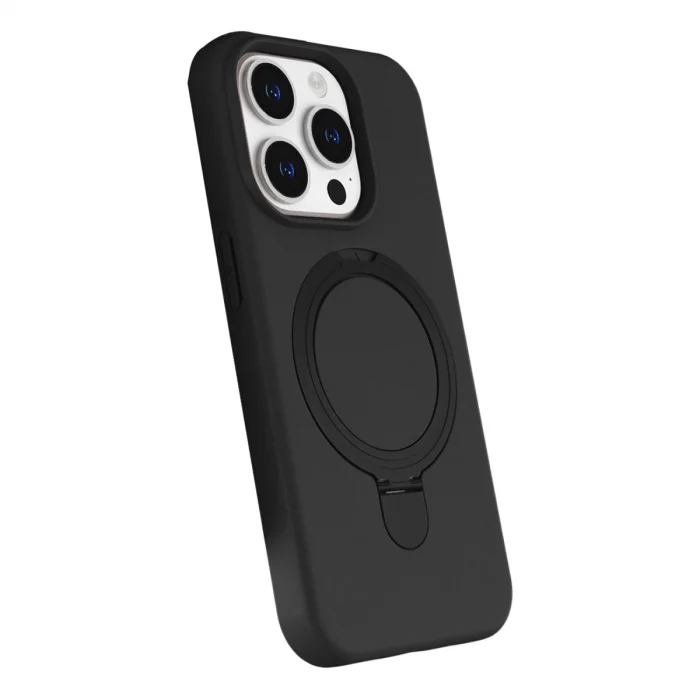 BUĞZ İphone 14 Pro Max Regal Magsafe Standlı Kapak - Siyah