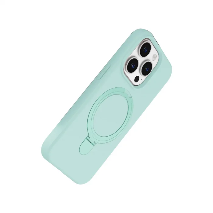 BUĞZ İphone 14 Pro Max Regal Magsafe Standlı Kapak - Su Yeşili