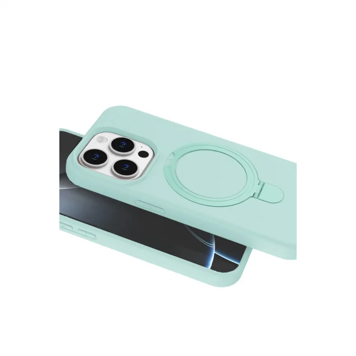 BUĞZ İphone 14 Pro Max Regal Magsafe Standlı Kapak - Su Yeşili