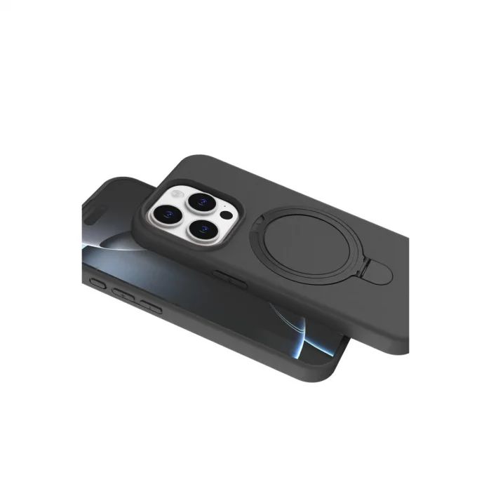 BUĞZ İphone 14 Pro Max Regal Magsafe Standlı Kapak - Titan Gri