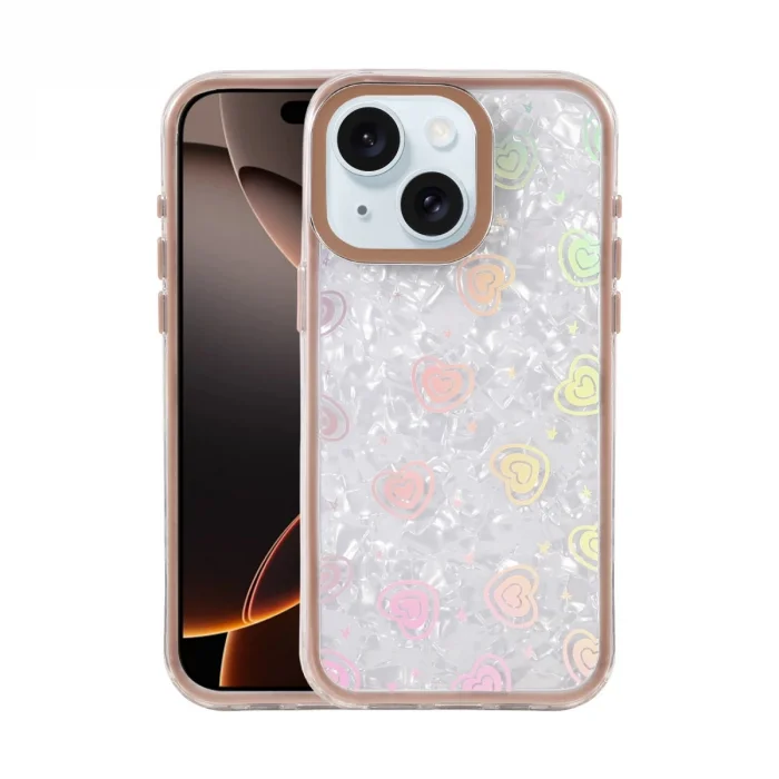 BUĞZ İphone 15 Lumi Desenli Kapak - Çöl Titanyum