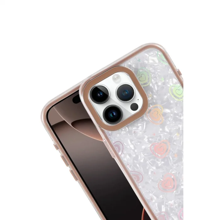 BUĞZ İphone 15 Lumi Desenli Kapak - Çöl Titanyum