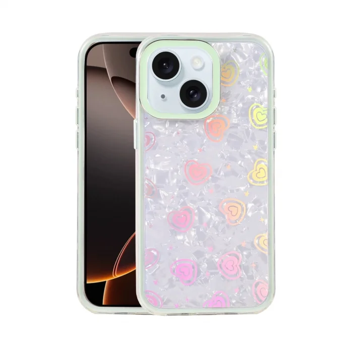 BUĞZ İphone 15 Lumi Desenli Kapak - Yeşil