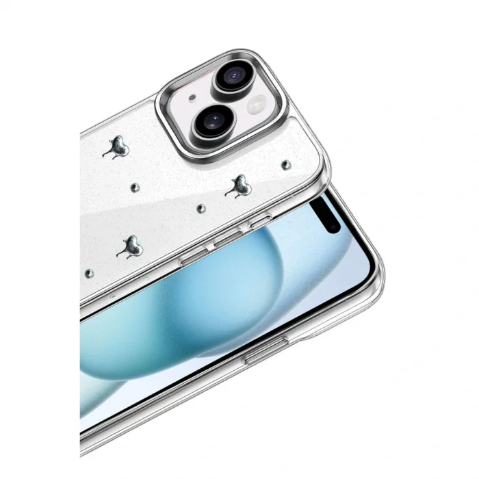 BUĞZ İphone 15 Plus Fiyonk Desenli Kapak - Desen 1