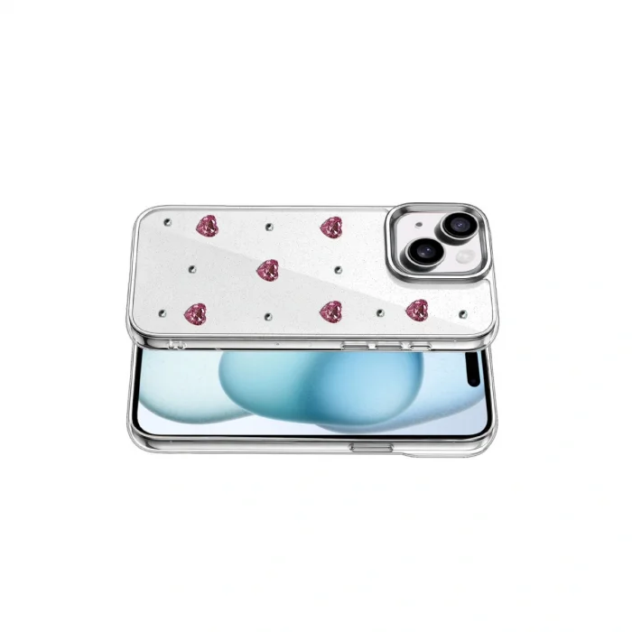 BUĞZ İphone 15 Plus Fiyonk Desenli Kapak - Desen 3