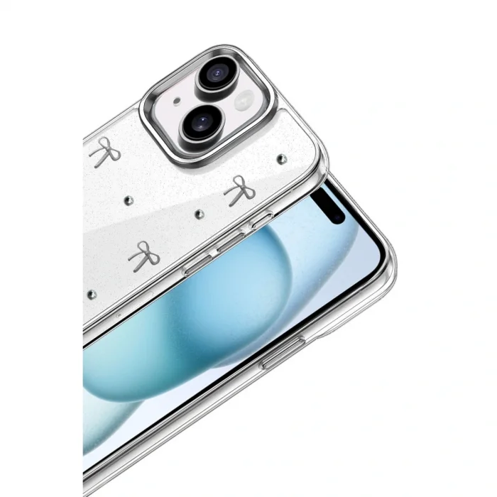 BUĞZ İphone 15 Plus Fiyonk Desenli Kapak - Desen 5