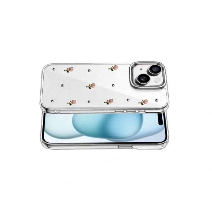 BUĞZ İphone 15 Plus Fiyonk Desenli Kapak - Desen 6