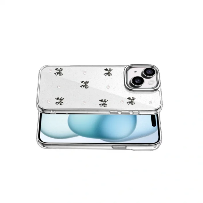 BUĞZ İphone 15 Plus Fiyonk Desenli Kapak - Desen 8