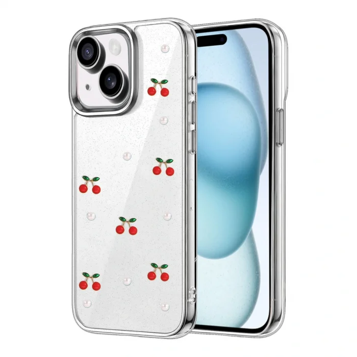 BUĞZ İphone 15 Plus Fiyonk Desenli Kapak - Desen 9