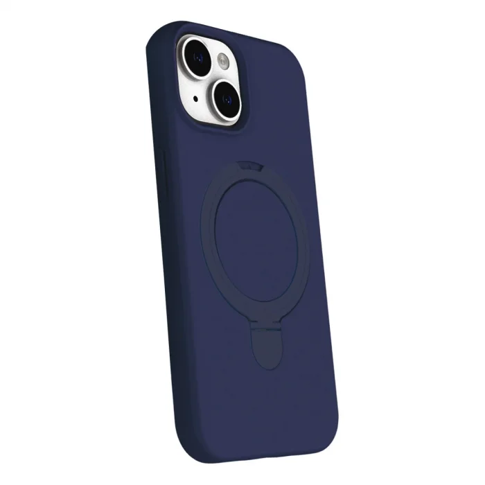 BUĞZ İphone 15 Plus Regal Magsafe Standlı Kapak - Lacivert