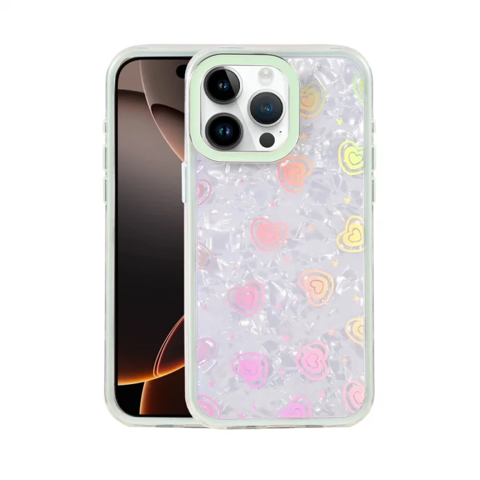 BUĞZ İphone 15 Pro Lumi Desenli Kapak - Yeşil