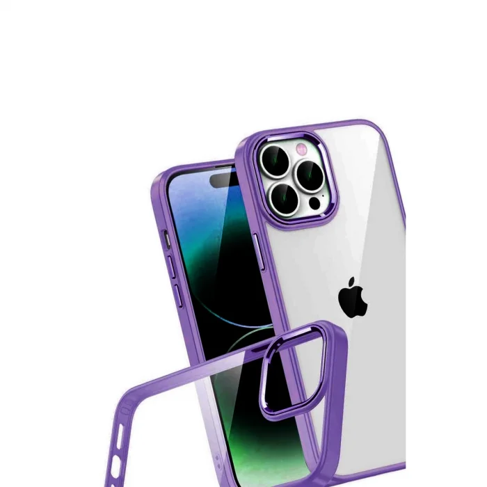 BUĞZ İphone 15 Pro Max Razer Lensli Silikon - Mor