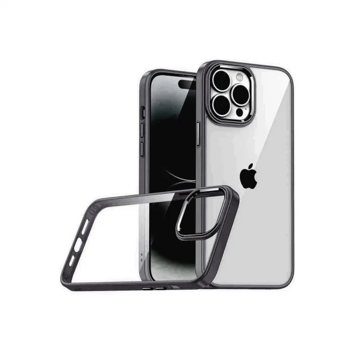 BUĞZ İphone 15 Pro Max Razer Lensli Silikon - Siyah