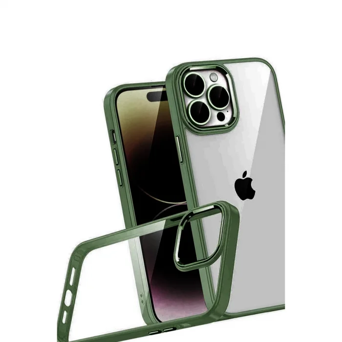 BUĞZ İphone 15 Pro Max Razer Lensli Silikon - Yeşil