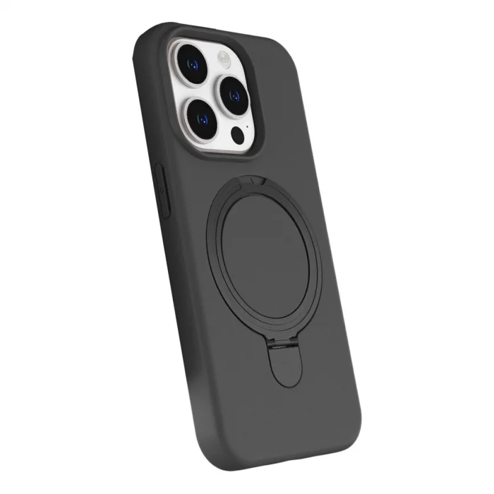 BUĞZ İphone 15 Pro Max Regal Magsafe Standlı Kapak - Titan Gri