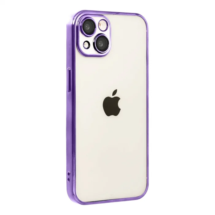 BUĞZ İphone 15 Razer Lensli Silikon - Mor