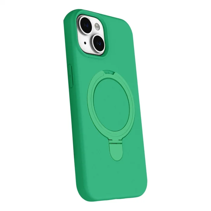 BUĞZ İphone 15 Regal Magsafe Standlı Kapak - Yeşil