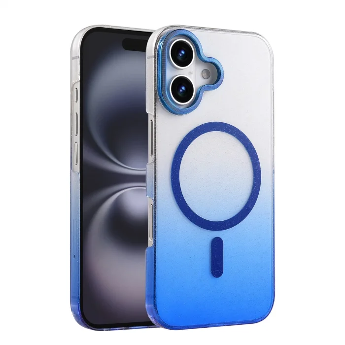BUĞZ İphone 16 Glossy Magsafe Kapak - Mavi