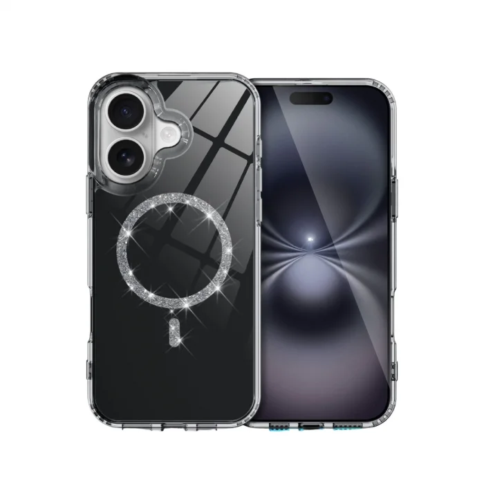 BUĞZ İphone 16 Live Diamond Magsafe Kapak - Siyah