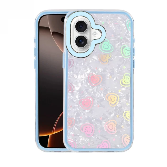 BUĞZ İphone 16 Lumi Desenli Kapak - Mavi