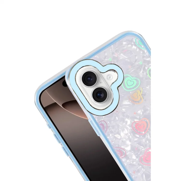 BUĞZ İphone 16 Lumi Desenli Kapak - Mavi