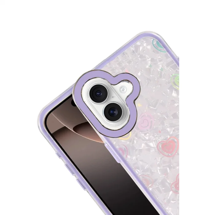 BUĞZ İphone 16 Lumi Desenli Kapak - Mor