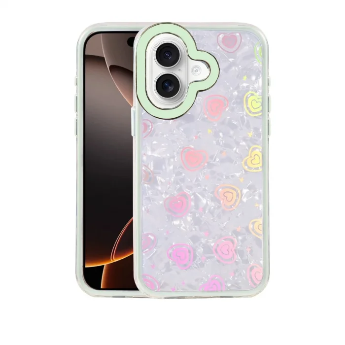 BUĞZ İphone 16 Lumi Desenli Kapak - Yeşil