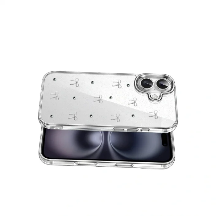 BUĞZ İphone 16 Plus Fiyonk Desenli Kapak - Desen 5