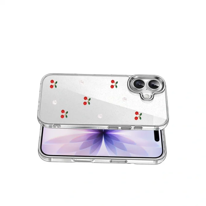 BUĞZ İphone 16 Plus Fiyonk Desenli Kapak - Desen 9