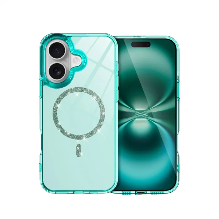 BUĞZ İphone 16 Plus Live Diamond Magsafe Kapak - Yeşil