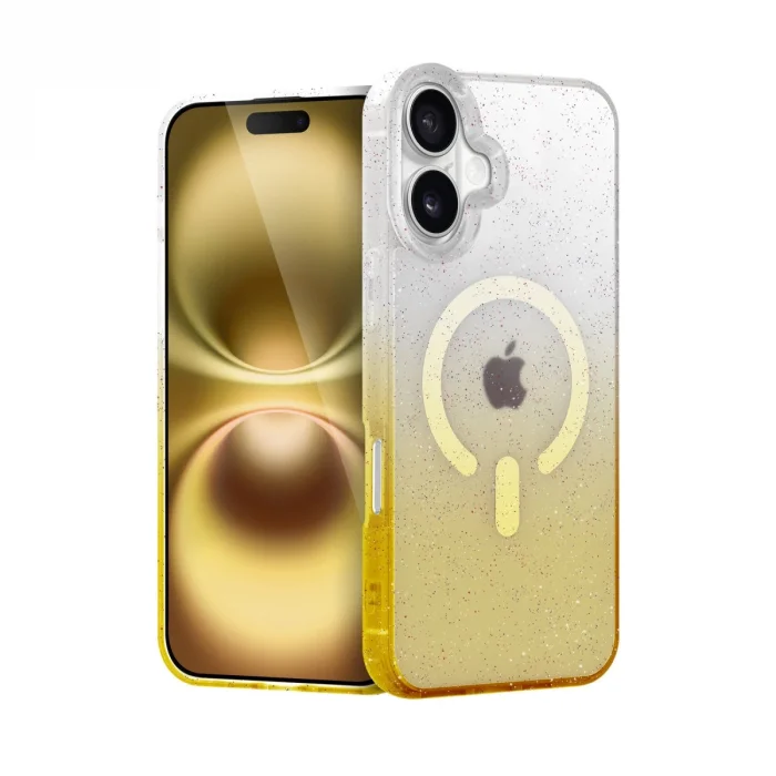 BUĞZ İphone 16 Plus Pummel Shiny Magsafe Kapak - Gold