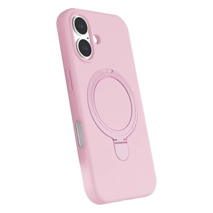 BUĞZ İphone 16 Plus Regal Magsafe Standlı Kapak - Açık Pembe
